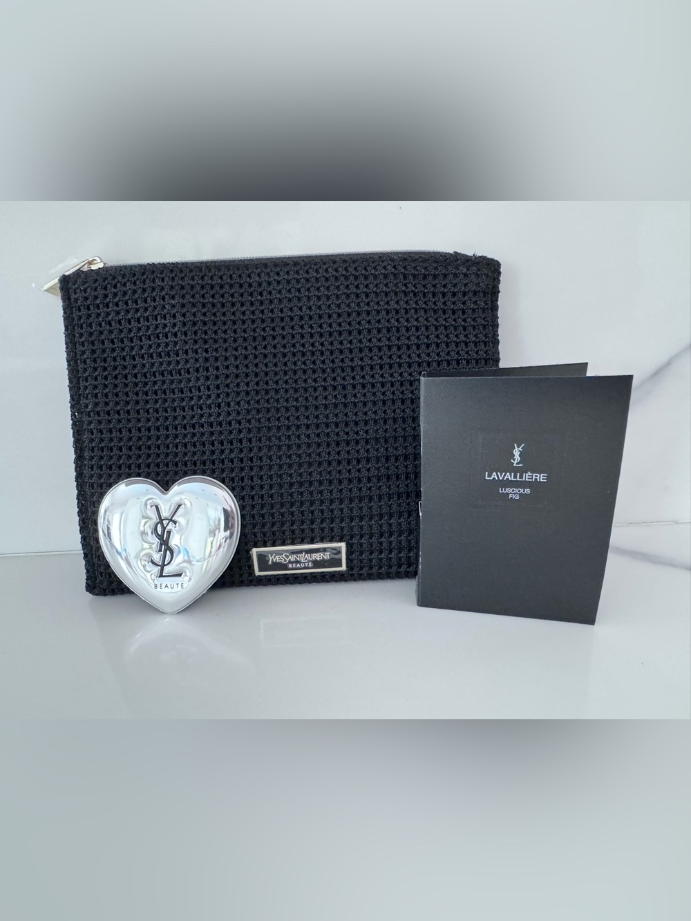Yves Saint Laurent Black makeup bag clutch